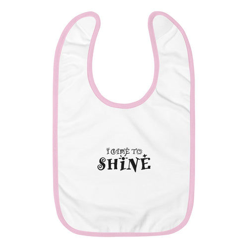 white pink baby bib