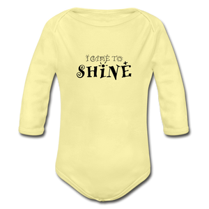 Long Sleeve Baby Onesie - washed yellow