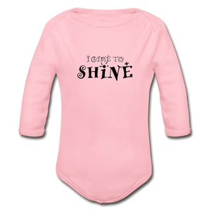 Long Sleeve Baby Onesie - light pink