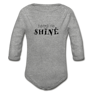 Long Sleeve Baby Onesie - heather gray